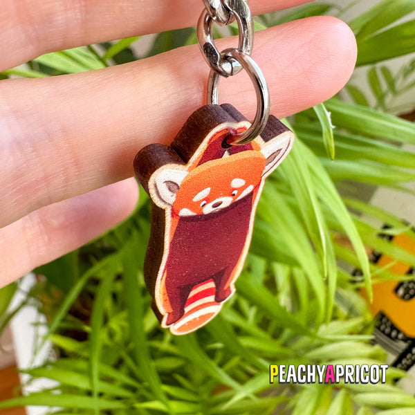 Red hot sale panda keychain