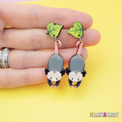 Opossum Dangle Earrings