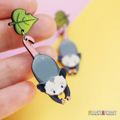 Opossum Dangle Earrings