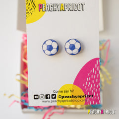 Soccer Ball Earrings - Pink