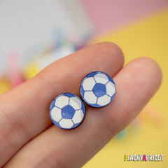 Soccer Ball Earrings - Pink