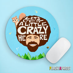 Bob Ross and Squirrel Mouse Pad