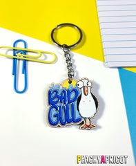 Bad Gull - Seagull Pun Keychain