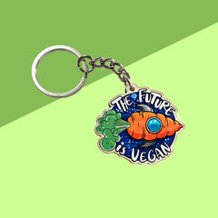 The Future Is Vegan Keychain - PeachyApricot